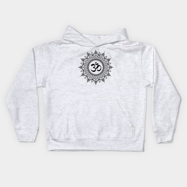 Aum Mandala Kids Hoodie by NEFT PROJECT